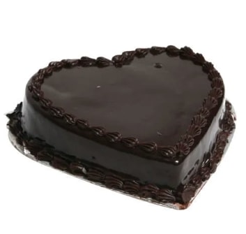 4-5 Kişilik Yaş Pasta - Kalp Formu ve Gerçek Çikolata